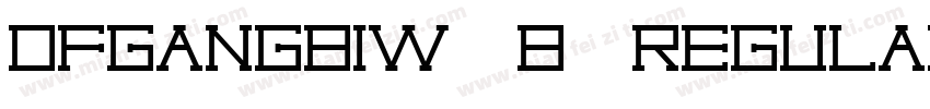 DFGangBiW2 B5 Regular字体转换